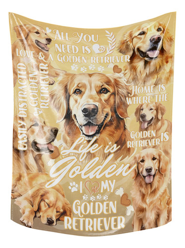 Golden Retriever - Manta De Franela Para Amantes Y Propietar