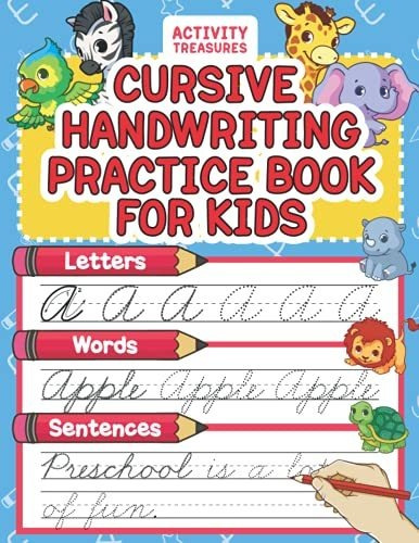 Book : Cursive Handwriting Practice Book For Kids Cursive..