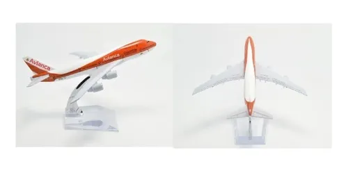 Avianca B747 Orange 16cms Metálico Escala 1:400