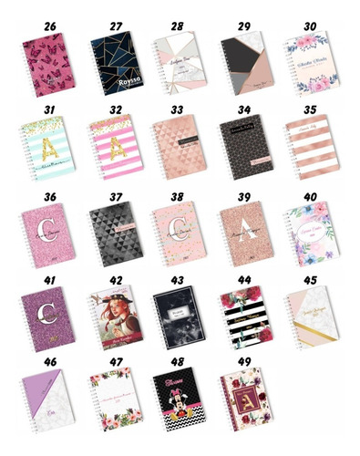 Imagem 3 de 7 de Agenda Personalizada Moderna Glitter Rosa