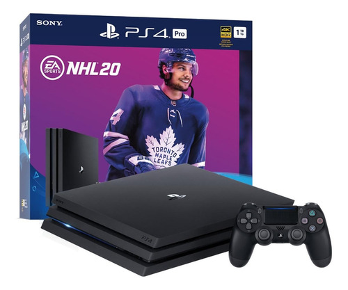 Sony PlayStation 4 Pro 1TB NHL 20 Bundle cor  preto onyx