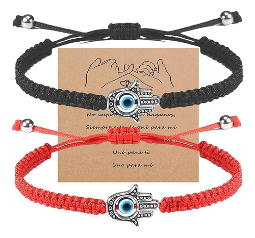 Set De Pulseras Hombres Amigos Ojo Turco Amuleto Suerte