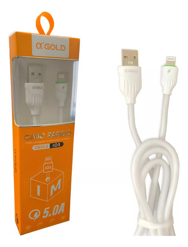 Cabo Carregador Usb C P/ iPhone 7 8 X Xr Xs 11 12 13 14 Max Cor Branco