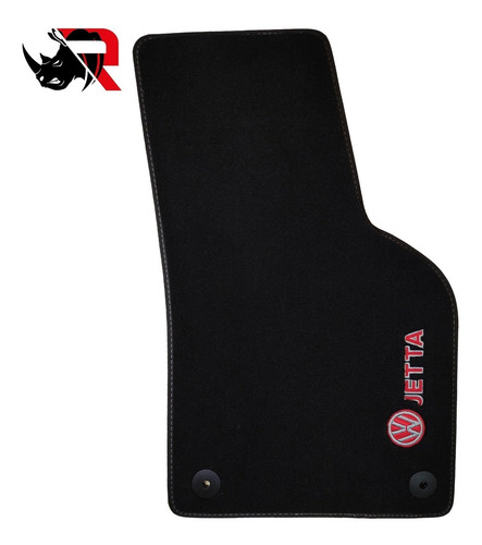 Imagen 3 de 5 de Tapete Jetta Vw Bicentenario Vw Mk6 De Alfombra 2 Logos Rojo
