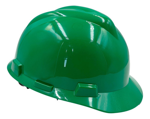 Casco Msa V-Gard Sheep Push Key con yugular Obra Altura, color verde