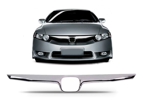 Moldura Friso Cromado Grade Frontal New Civic 2009 2010 2011