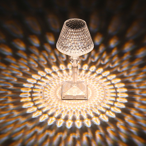 Luminária De Mesa Recarregável Diamond Touching Para Quarto