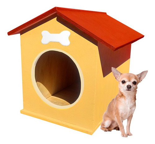 Casita Para Chihuahua O Gatos De Madera + Regalo Super Ofert