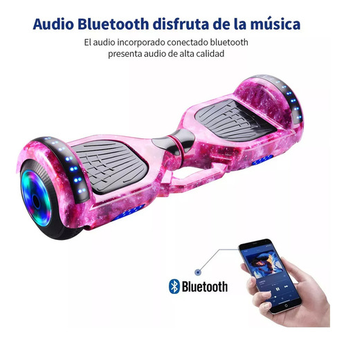 Patineta Eléctrica Hoverboard7'' Bluetooth Y Barra De Mano
