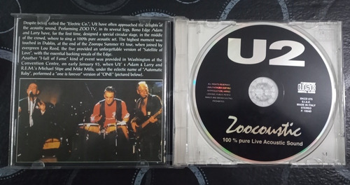U2 Cd Zoocoustic Inédito (Usado)