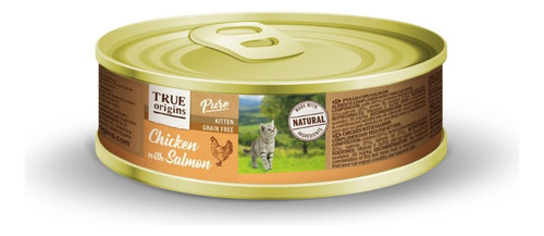 Alimento De Gato True Origins Pure Kitten Pollo Salmon 85 Gr