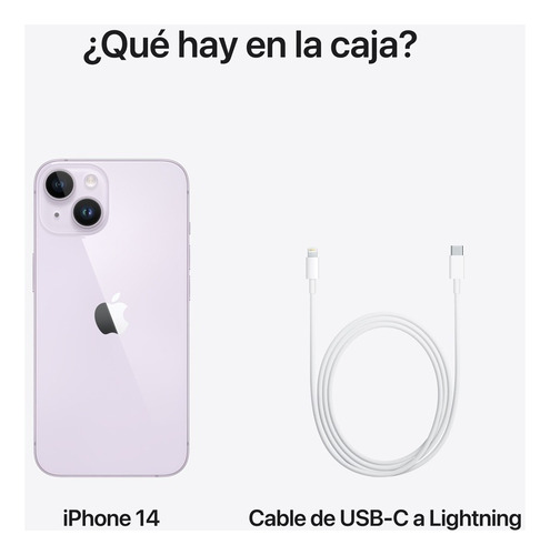 Apple iPhone 14 (128 Gb) - Morado Color Violeta - Excelente (Reacondicionado)