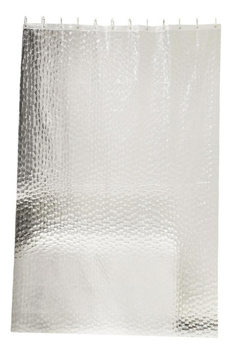 Cortina De Chuveiro Transparente Branco 180x200cml