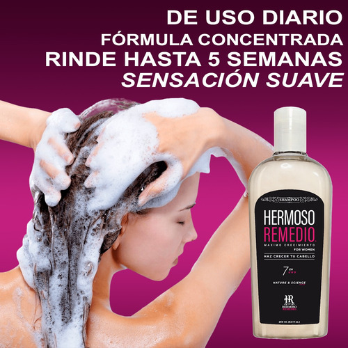 Imagen 8 de 9 de 6 Shampoo Anticaida Crecimiento Reparador Frizz Mujer 7en1
