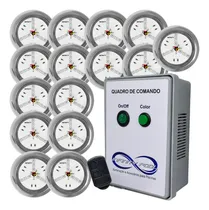 Comprar Kit Iluminação Piscina 15 Refletores Led Inox Rgb + Comando