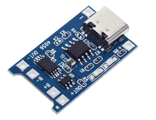 Carregador De Módulo Tp4056 Com 2 Peças E Proteção Usb Tipo