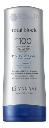 Yanbal bloqueador Jumbo Totalblock SPF 100 140gr