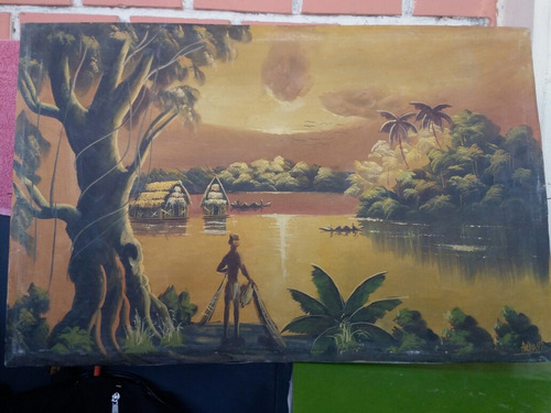 Vendo Hermosa Pintura  Oleo Antigua De 1940 Para Conocedores