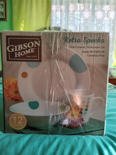 Juego De Vajilla Gibson Home Retro 12 Piezas En$1200 12x$140