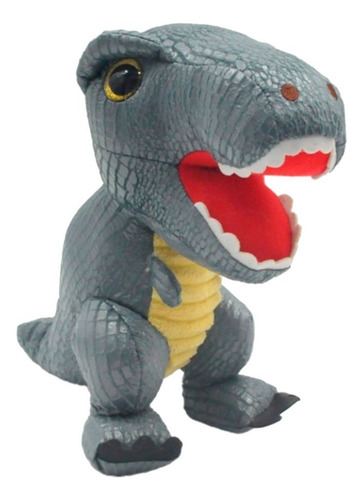 Peluche Tiranosaurio Rex Dinosaurio T-rex Mediano 25x20x14 Color Rex Gris