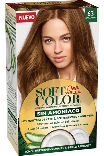 Kit Tintura Wella Professionals  Soft color Tinte de cabello tono 63 caramelo para cabello