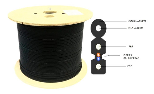 Imagen 4 de 7 de Fibra Drop Mensajero 1 Hilo X 1.050 Mts 7 Tramos De 150 Mts