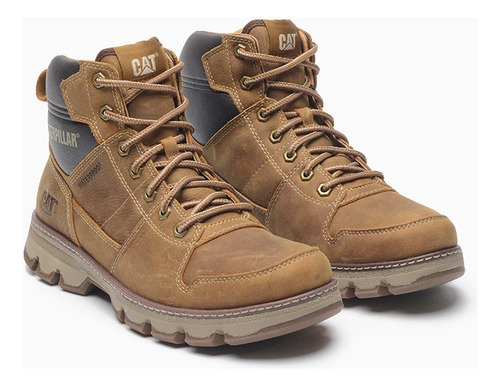Borcego Hombre Waterproof Cat Meridian Wp Cuero Cordones