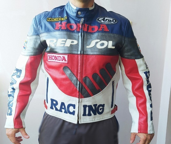 jaqueta de couro repsol