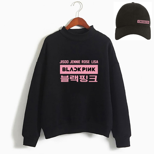 Combo Black Pink - Kpop - Buzo + Gorra