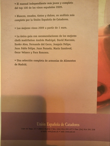 Libro Los 100 Mejores Vinos Jóvenes Españoles.