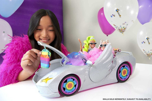 Barbie Auto Convertible Extra - Color Plata Set - Original (Usado)