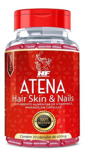 Imagem 2 de 6 de 20x Atena Hair Skin Nails Hf Suplements 30caps