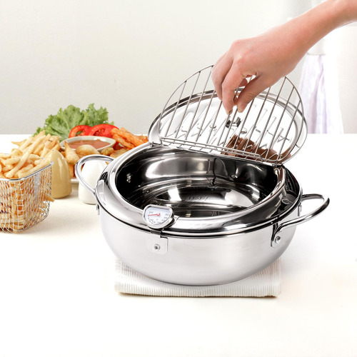 Olla For Freír Yopay De Acero Inoxidable 304, 3,2 L, For