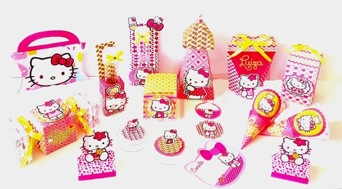 Kit Imprimible Cajitas 2 Hello Kitty