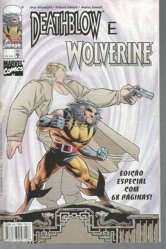 Deathblow & Wolverine Especial - Em Português - Editora Abril - Formato 17 X 26 - Capa Mole - 1998 - Bonellihq Cx449 H23