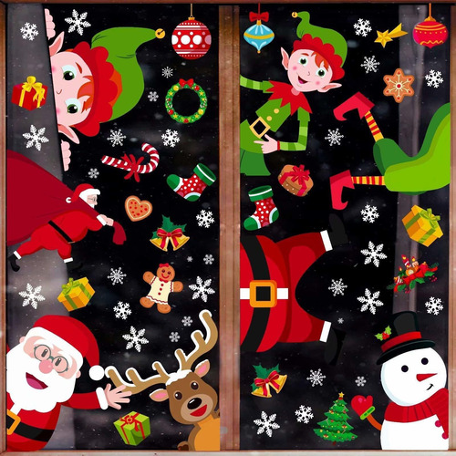 90shine 314pcs Navidad Ventana Se Aferra Copo De Nieve Decor