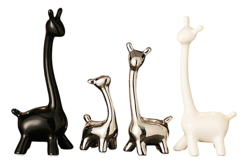 Estátua De Girafa De Cerâmica, Estatuetas De Girafa, 4 Peças