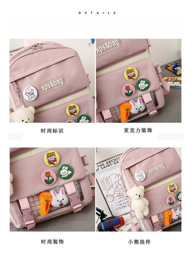A Mochila Kawaii Lindo Estudiante De Gran Capacidad