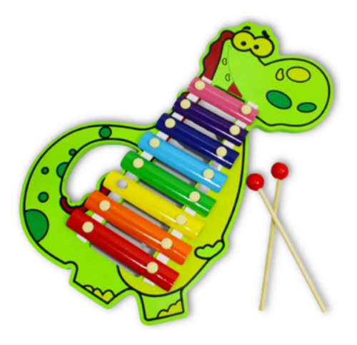 Juguete Marimba Xilófono Grande  De Dinosaurio Montessori