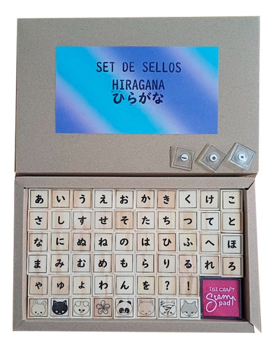 Set De Sellos Silabario Hiragana Japón