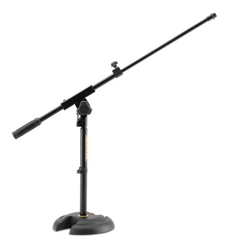 Pedestal de micrófono Hercules MS120b con forma de minijirafa, base redonda, color: negro