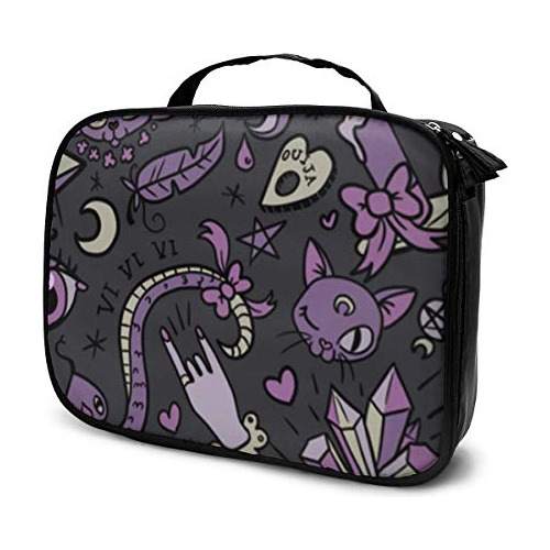 Bolsa De Maquillaje De Viaje Cosmética Bolso Negro Lc6yn