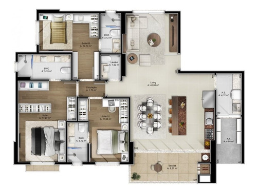 Imagem 12 de 16 de Apartamento Fazenda Itajaã - 114949