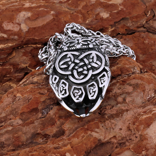 C Colar De Garra Urso Viking Com Nó Celta Inoxidável Valknut