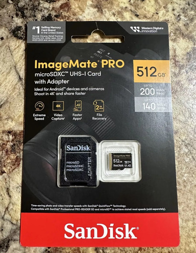 Micro Sd Sandisk Imagemate Pro 512gb Original Celular Switch