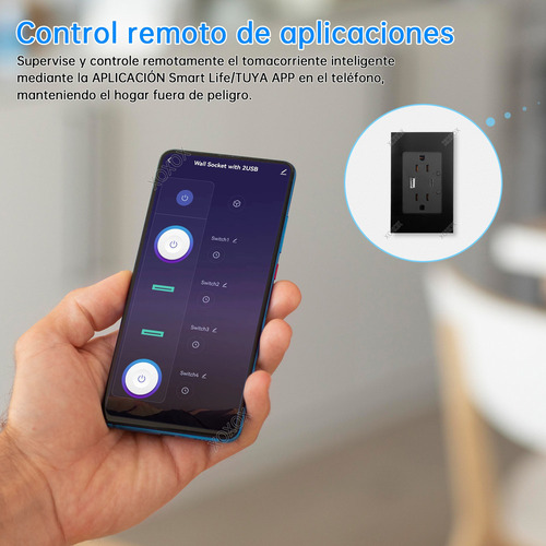 Tomada De Parede Wifi Inteligente Com Carregador Tipo Cy