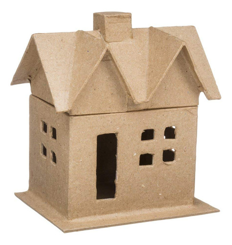 Darice 2863-04 Small Mache House Box Para Manualidades, Incl