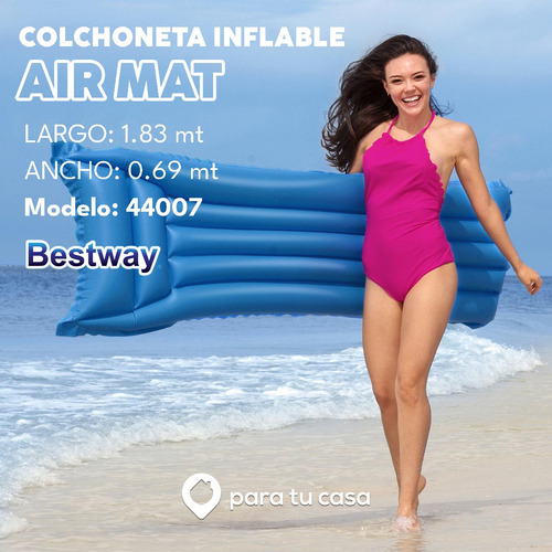 Imagen 5 de 9 de Colchoneta Inflable X24 Bestway 44007 Agua Pileta 183x69cm