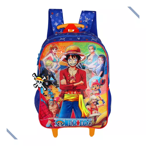 Desenho Animado Anime One Piece Luffy Mochila Escolar Masculina