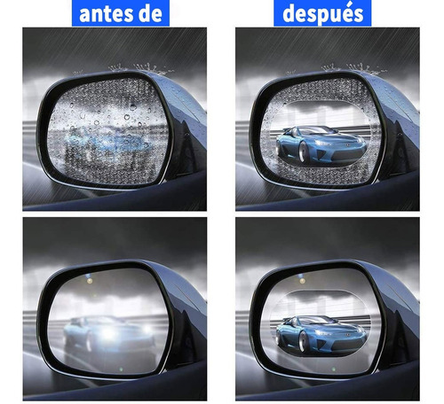 Imagen 7 de 10 de Lamina Antiempañante Anti Agua Laminas Espejo Retrovisor